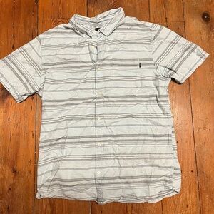 O'Neill Men's Casual Striped White and Gray Shirt
